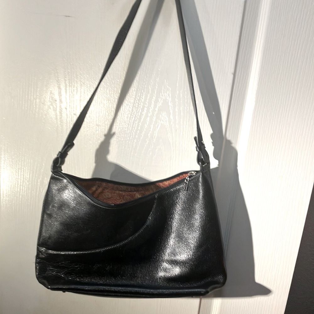 Genuine Leather Black Hobo